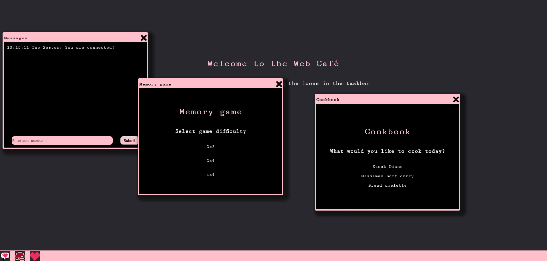 Personal Web Desktop Screenshot